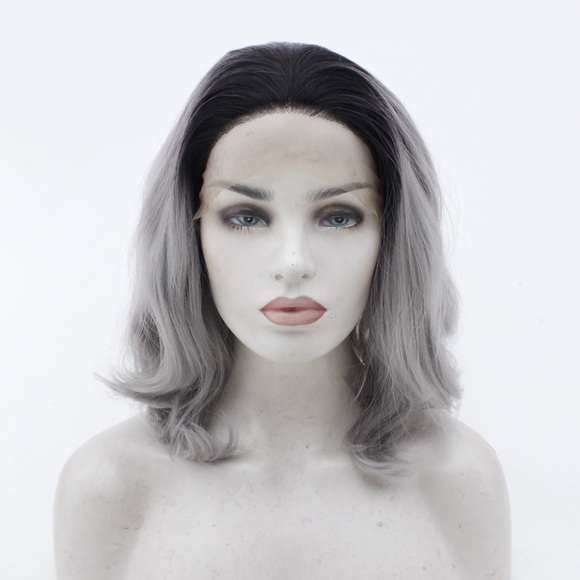 Popular Ombre 1b/Grey Color Lace Front Wigs - Picture 1 of 7